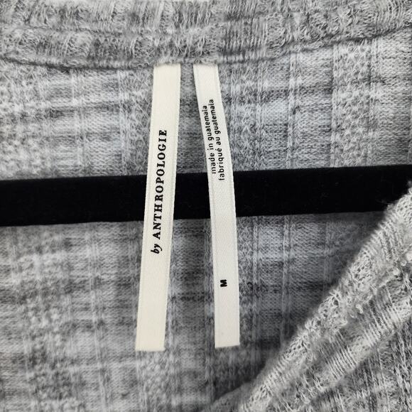 Anthropologie Long Sleeve Drop Shoulder Cinched Hem Pullover Sweater Size Medium - Picture 2 of 6